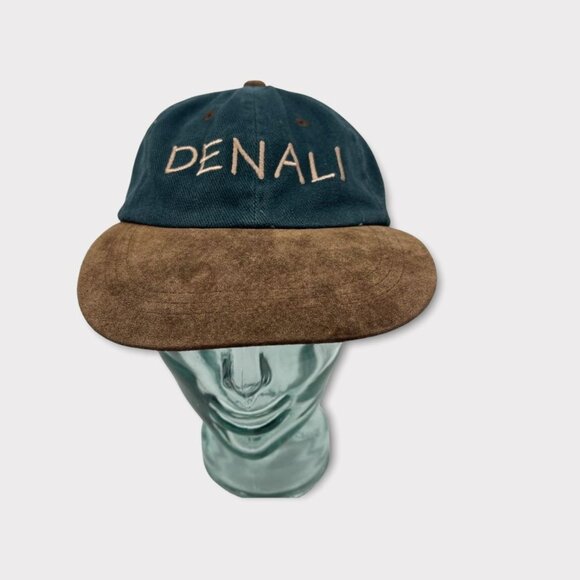 Arctic Circle Enterprises Mens Baseball Cap Hat Green Brown Color Block Denali - Picture 2 of 8